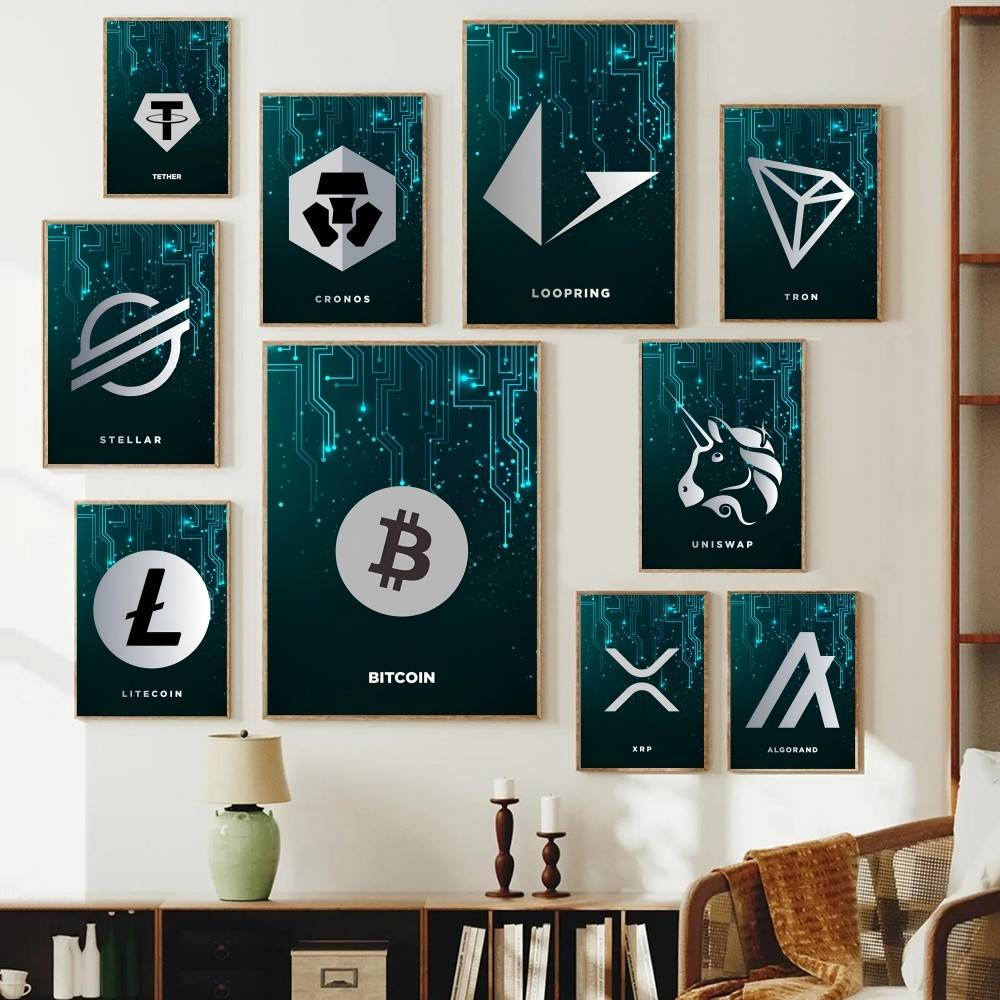 Tech Circuit Crypto Symbol Pos - Tech Office Wall recensie en prijs